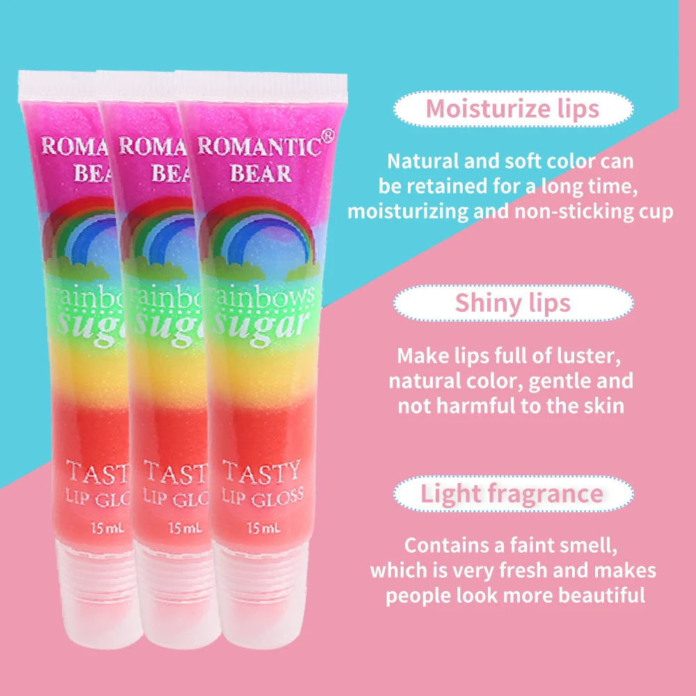 Лидер продаж, веганский увлажняющий прозрачный Блестящий Блеск для губ, блеск для губ, блестящий Блестящий Радужный Блеск для губ