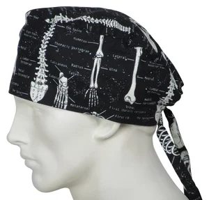 Skull Print Human Skeleton Human Brain Adjustable Working Cap with Sweatband Suitable for Men Women, Accept Custom Design Print