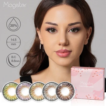 Free Shipping Magister Eyes Lens 12 Colors 3 Tone Colored Contact Lenses Wholesale Colored Contacts Natural Lentes De Contacto