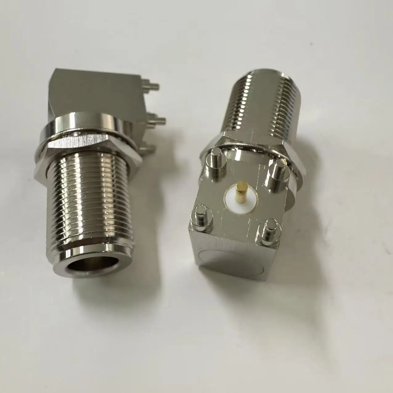 product factory supply n kwe rf connector female n type angle connector pcb mount n connector-2