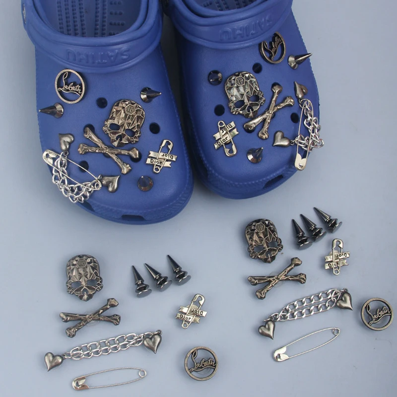 Diy Designer Luxury Shoe Charms Accessories Detachable Metal Pin Rivet