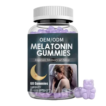 Custom Wholesale Deep Sleep Vegan Gummy Candy Relaxium Sleep Aid Supplements Melatonin Gummies