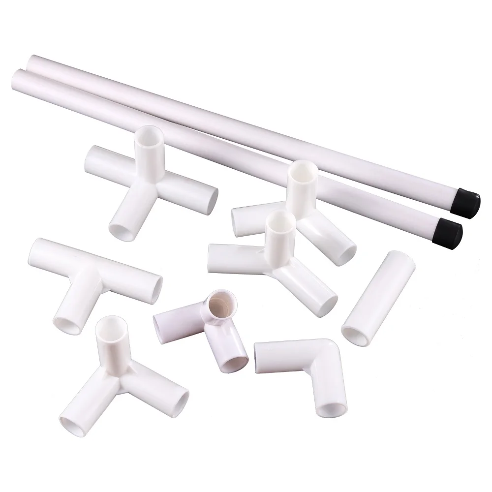 Inner Diameter 19mm Straight Elbow 3 4 Way Tee 60 90 120 135 Degree PVC Pipe Connector Adapter DIY Tent Fitting