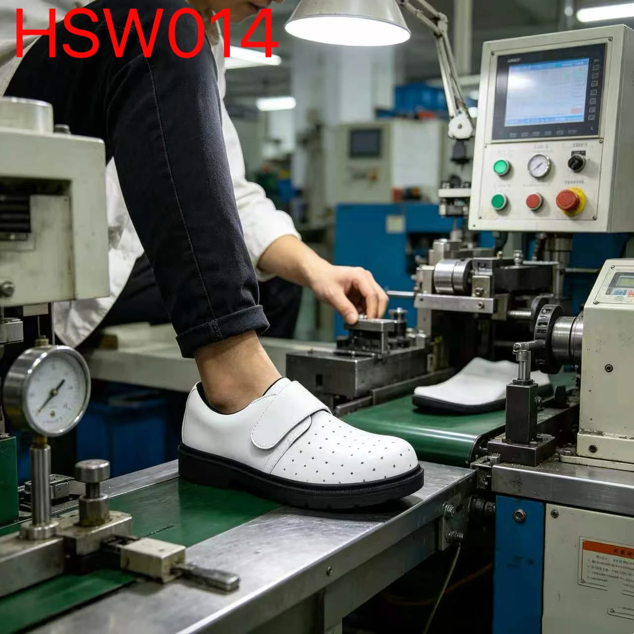 YYR,Hospital Ward Reduce Sweating&odors White/Black Safety Shoes Metrology Room Popular Work Clogs with Ventilation Holes HSW014
