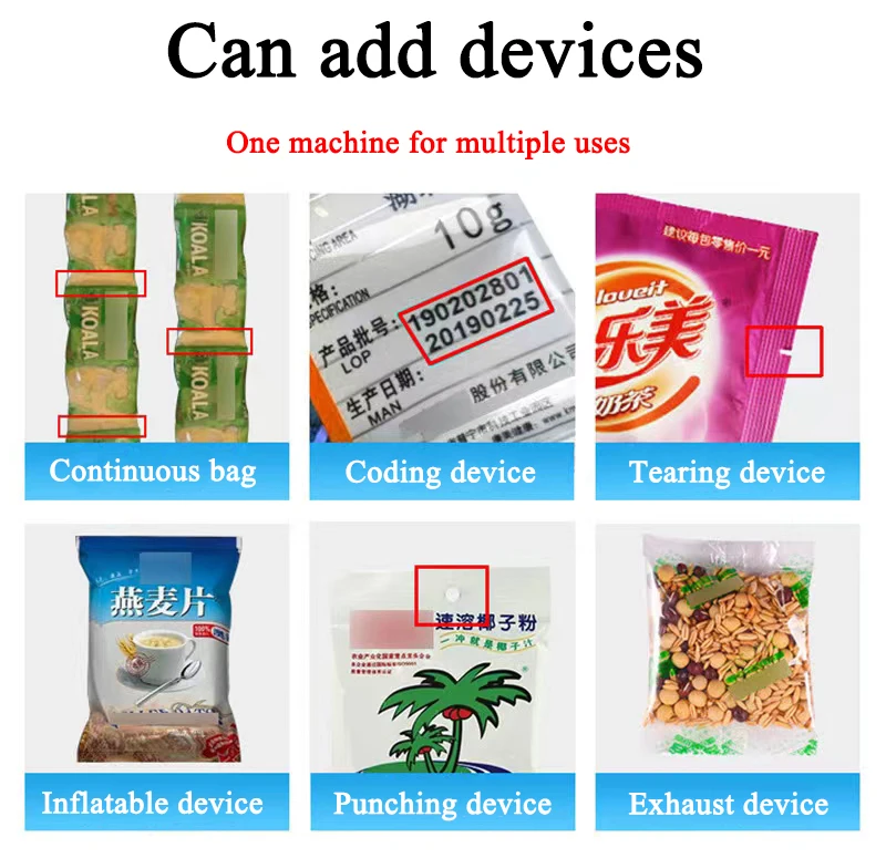 automatic pouch packing machine pouch bag packing machine and Rice Millet Nuts Raisins Whole grains Packing