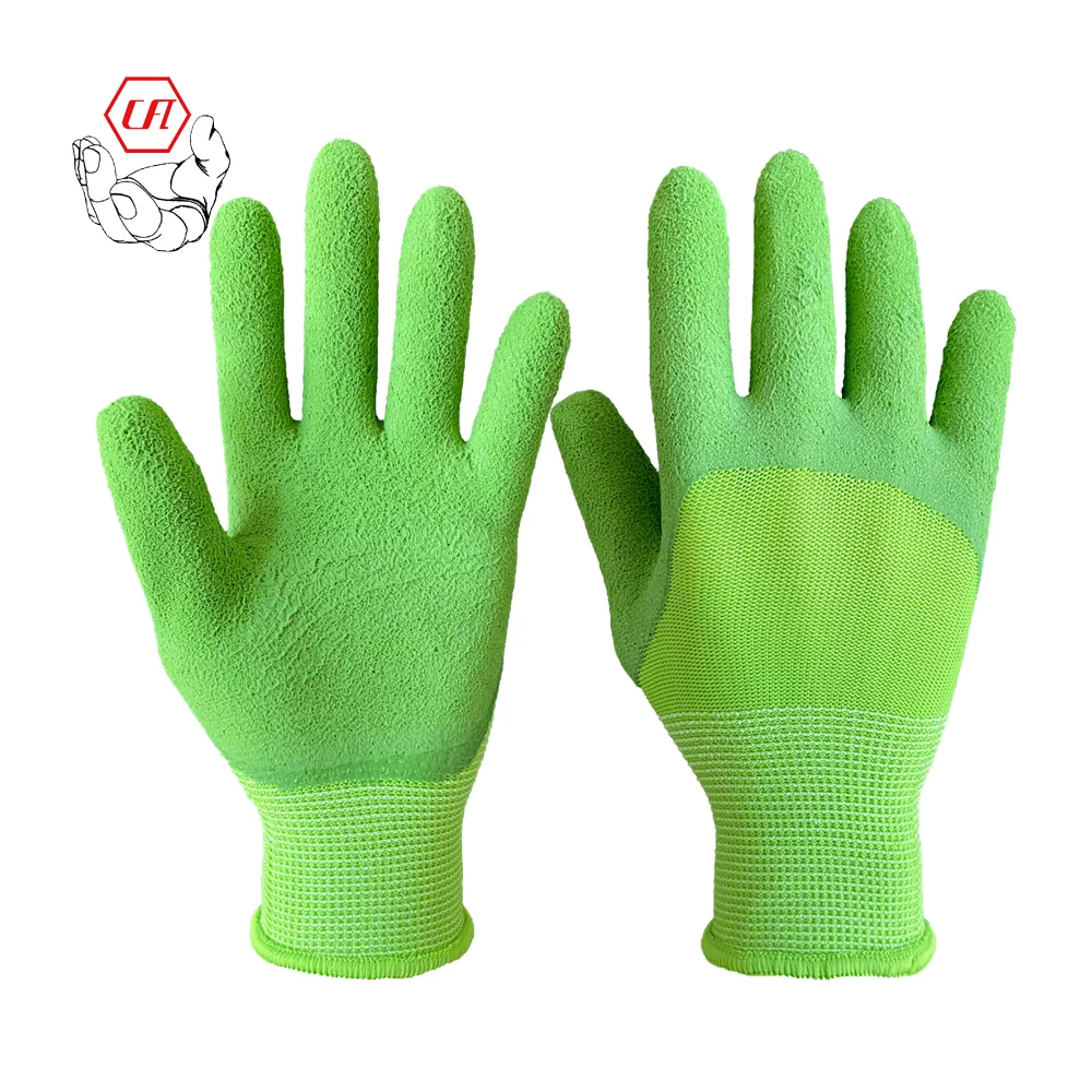 Customized 15g Polyester Knitted Latex Foam Coated Colorful Children's  Rubber Gloves for Safety Protection of Children - China Latex Coated Gloves  and Work Glove price