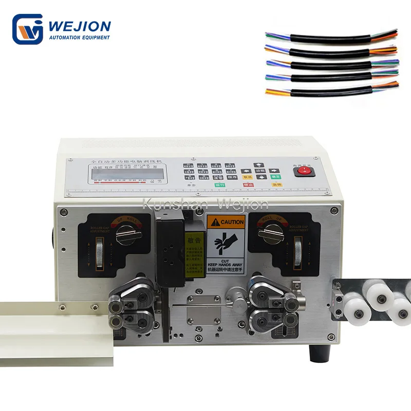 WJ4221 Full Automatic Auto Jacket Cable Cut and Strip Tool Electric Insulation Remove Equipment Wire Cutter and Stripper