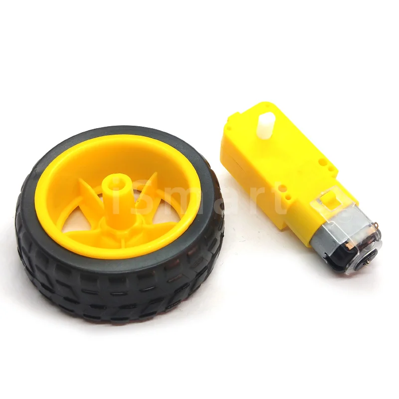 GUUZI Mini DC électrique Boîte de Vitesses à Double Arbre à Engrenages TT  Moteur Pneus en Plastique Roue DC 3-6V pour Arduino 1:48 Robot de Voiture  Intelligente (4 Jeux) : : Jeux