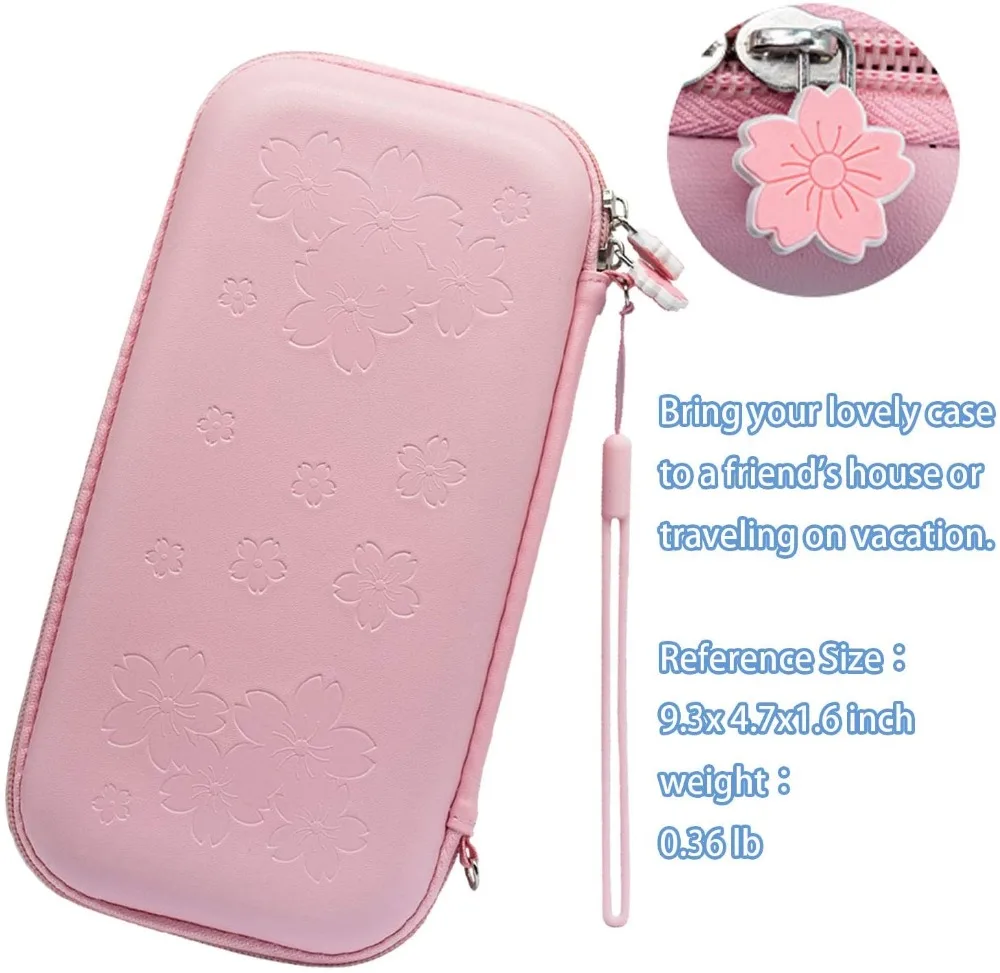 Pink Nintendo Switch Accessories - 8 in 1 Kit for Switch Lite