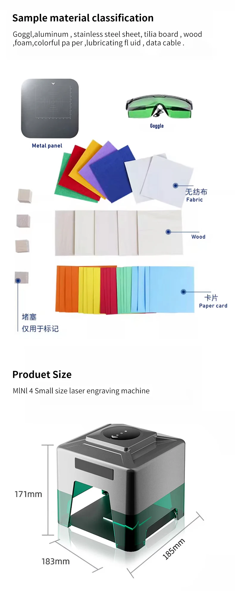 Portable Mini Laser Engraver/Cutter Tool for Wood Acrylic MDF for DIY Artwork Logo BT Connection Laser Engraving Machine