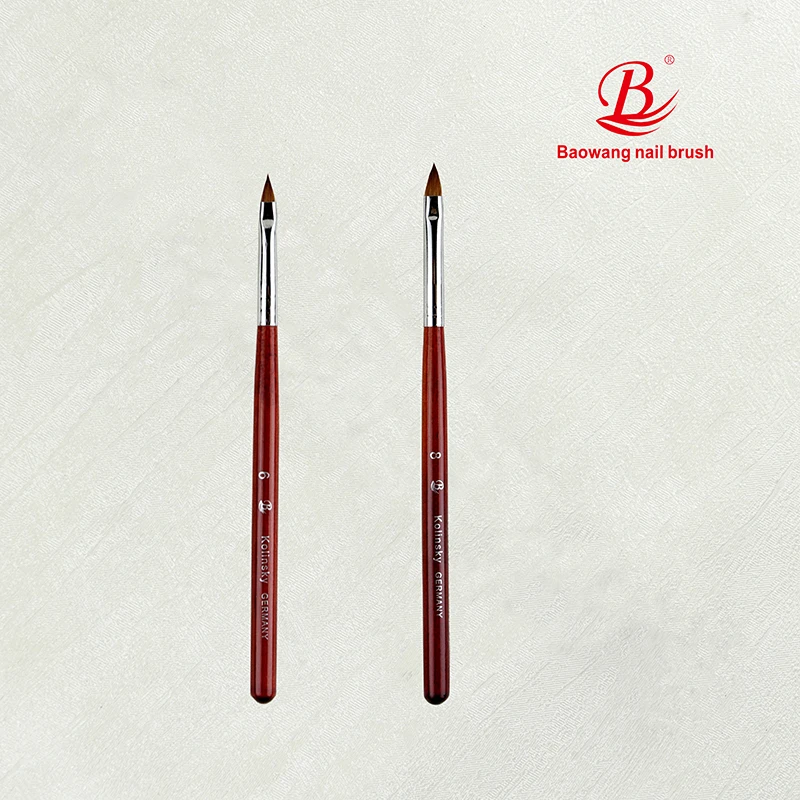Baowang Professional 3d 777 Kolinsky Germany Acrylic Nail Art Brush For