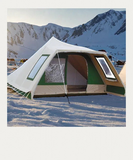 Canvas Pyramid Tent Stylish Outdoor Yurt Tent