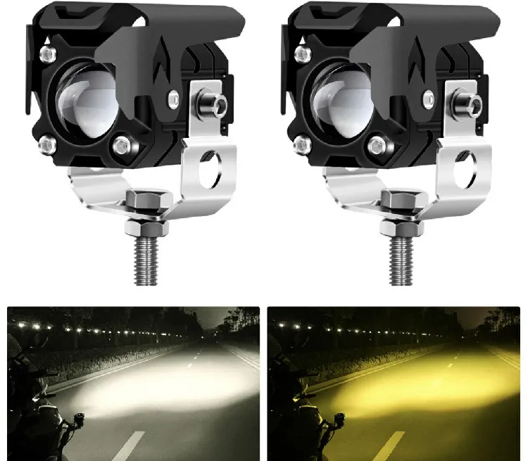 Newwind двойной цвет мини размер мотоцикл светодиодные вспомогательные Противотуманные фары высокой мощности 30 Вт, 12V 24V янтарный свет Прожектор для внедорожных квадроциклов автомобиля