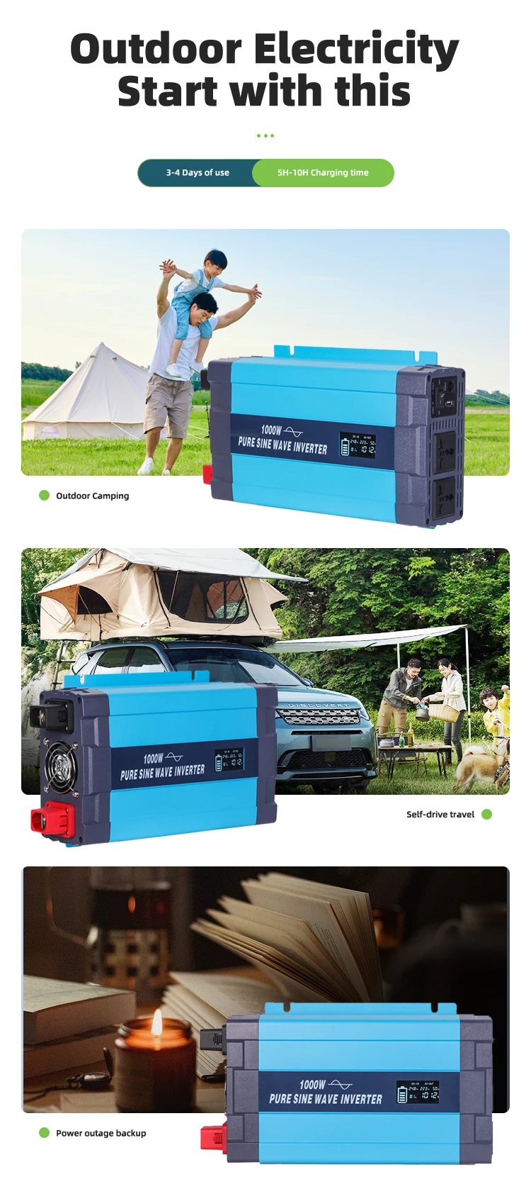 Off Grid Inverter 12v 24v 48v Dc To Ac Inversor 220v 240v 1000w 2000w ...