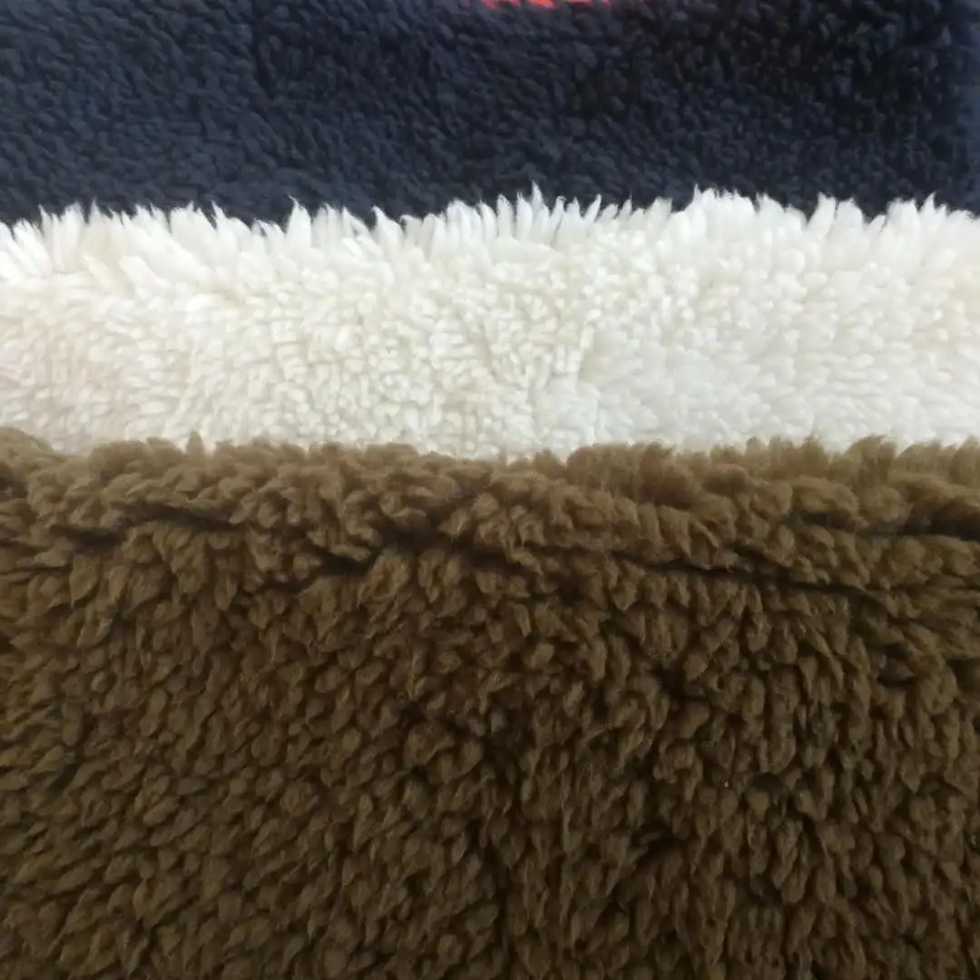 100% флисовая ткань шерпа из полиэстера для аксессуаров подкладки или