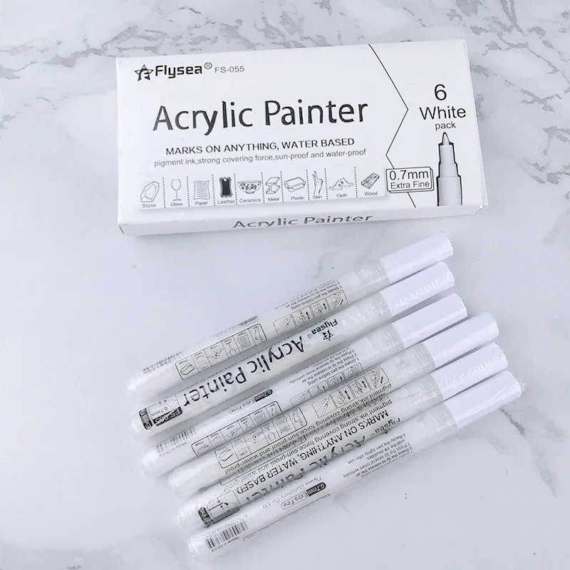 flysea acrylic paint pen 6 pack