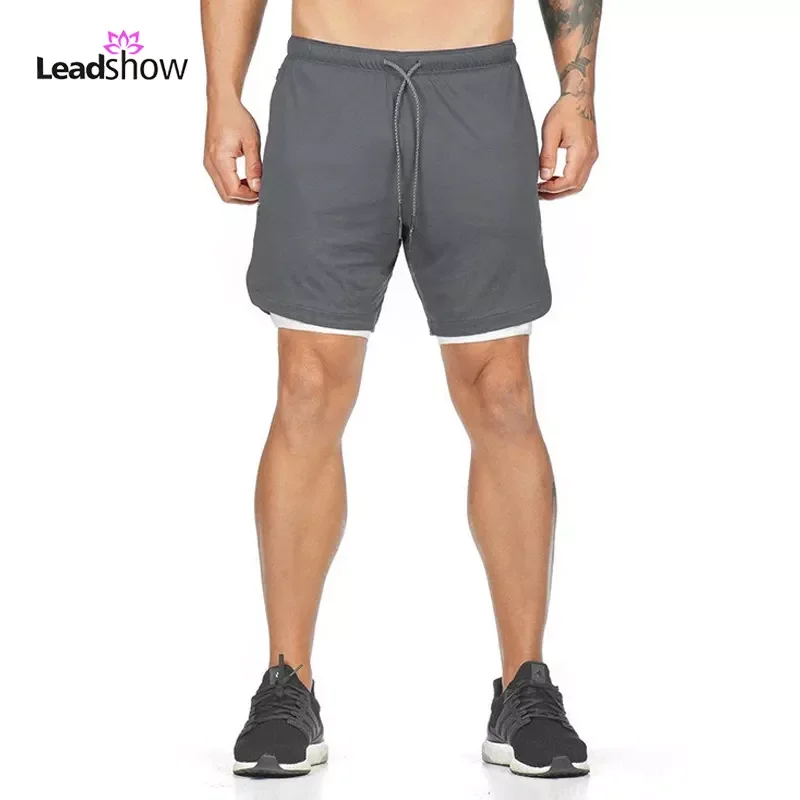 Wholesale Custom Logo Shorts Men Sportswear Athletic 2 In 1 Running ...