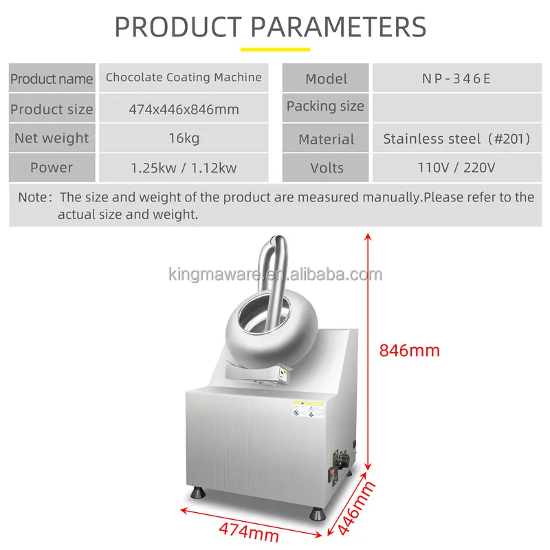 Cooling and Bottom Heating System Automatic Chocolate Coating Pan Small 8L Peanut Candy Sugar Nut Coating Making Machine - Image 2