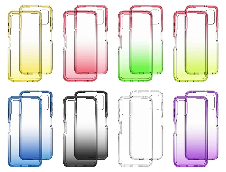 Reliable Quality Gradual Change Color clear Shockproof Cases for T-Mobile ReVVL V 4G Pc Tpu Phone case