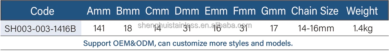 product hot sale 316 stainless steel mirror polished marine hardware 6mm 8mm anchor double connector for boat-3