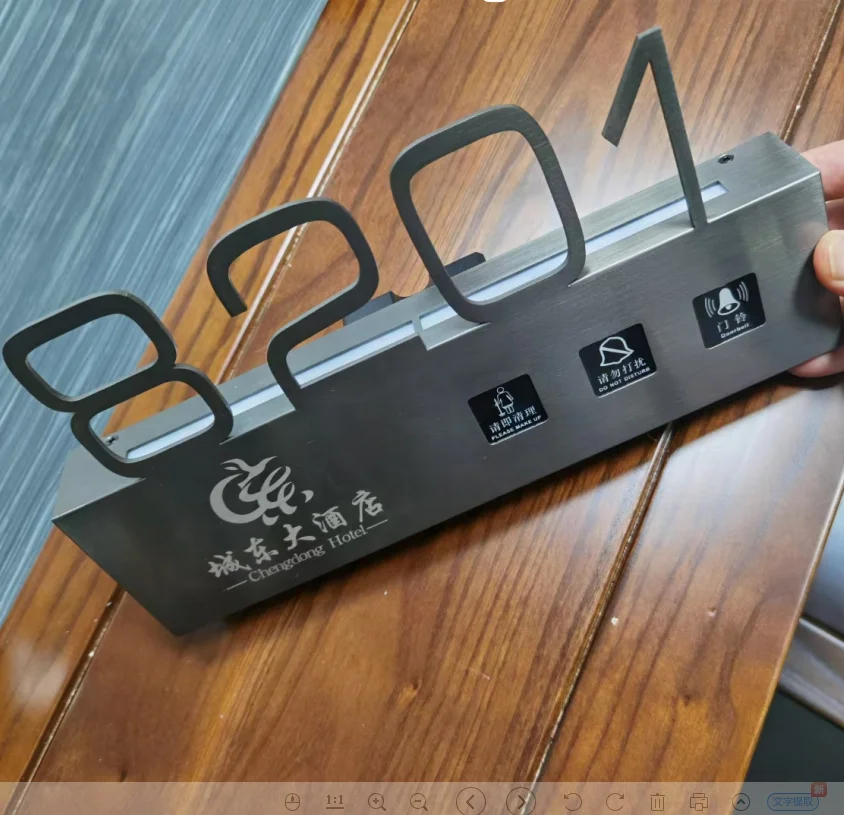 Китайская Заводская поставка индивидуальный номер дома и 3d металлические буквы из нержавеющей стали знак светодиодная дверная табличка для отеля