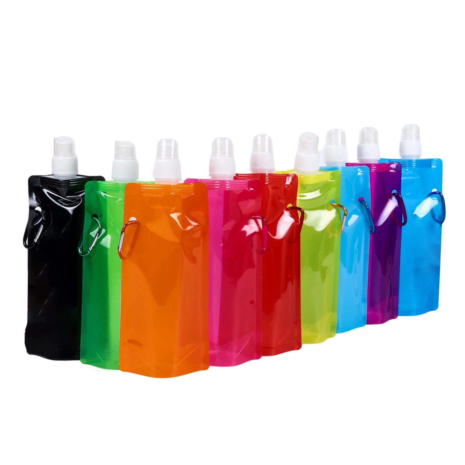 480ml Flexible Collapsible Foldable Reusable Water Bottles Ice Bag Outdoor  Sport