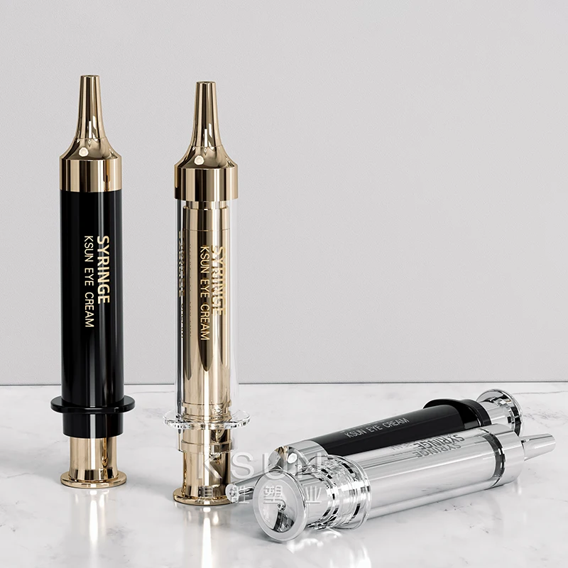 10ml Cosmetic Syringe Shaped PS Material Serum Syringe Bottle for Eye Cream Injection Tube Bottle Cosmetic Syringe Bottle