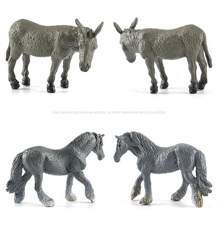 12pcs Realistic Simulated Poultry Action Figure Farm Dog Duck Cock