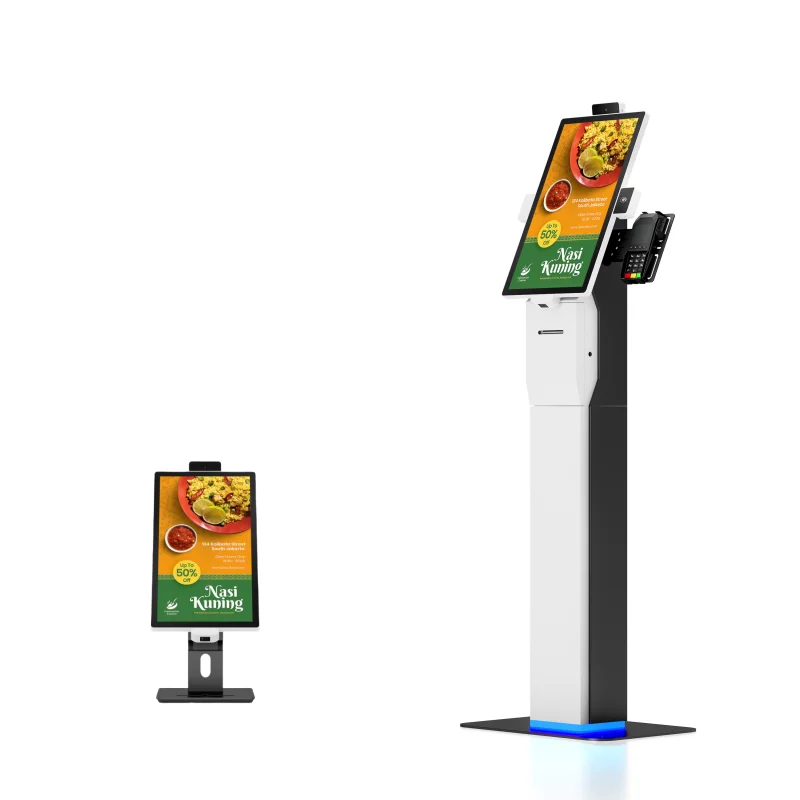 Wifi Supported Payment Kiosk Touch Screen Android POS Terminal with Printer&QR Code Scanner&NFC&card Reader&camera&microphone