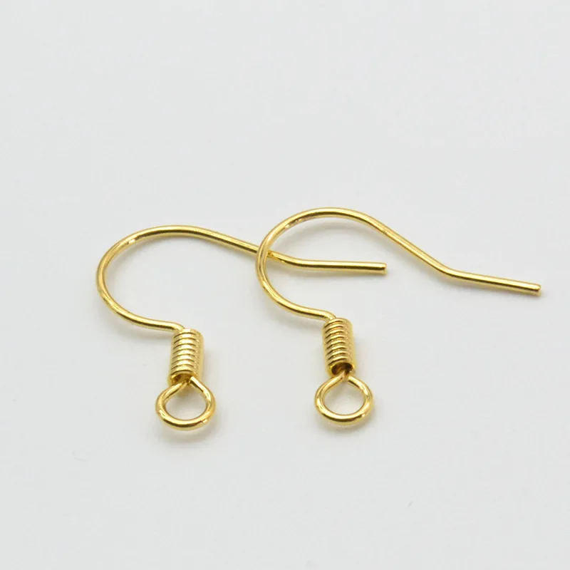 Earring Hooks, Simple and Elegant Brass Earring Backs for Hook Earrings  50Pcs for Earring Designs(KC Gold) 