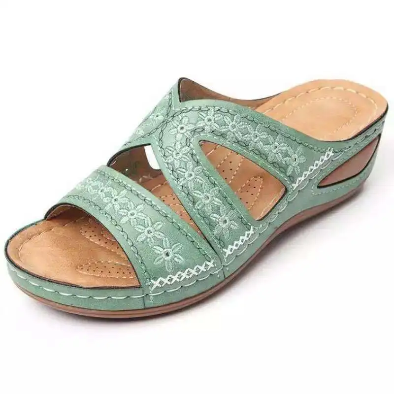 New Wedge Heel Platform Retro Sandals Women's Shoes Large Size Slippers Women