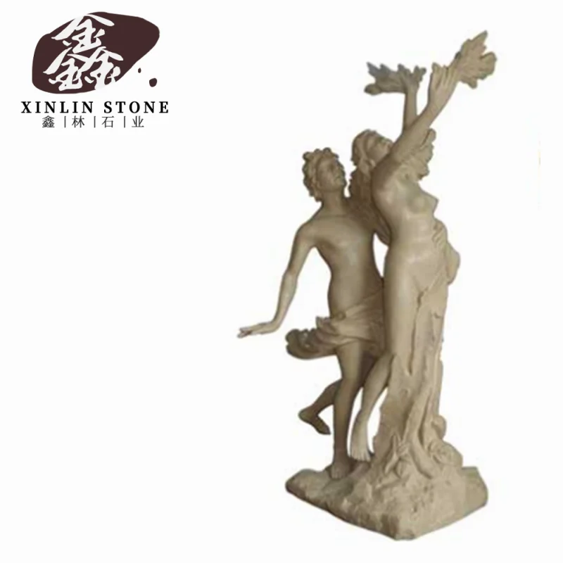 Customizable Thai Buddha Statue 1.2m-2m Stone Carving Home Decoration Garden Statue Featuring Naked Man and Woman