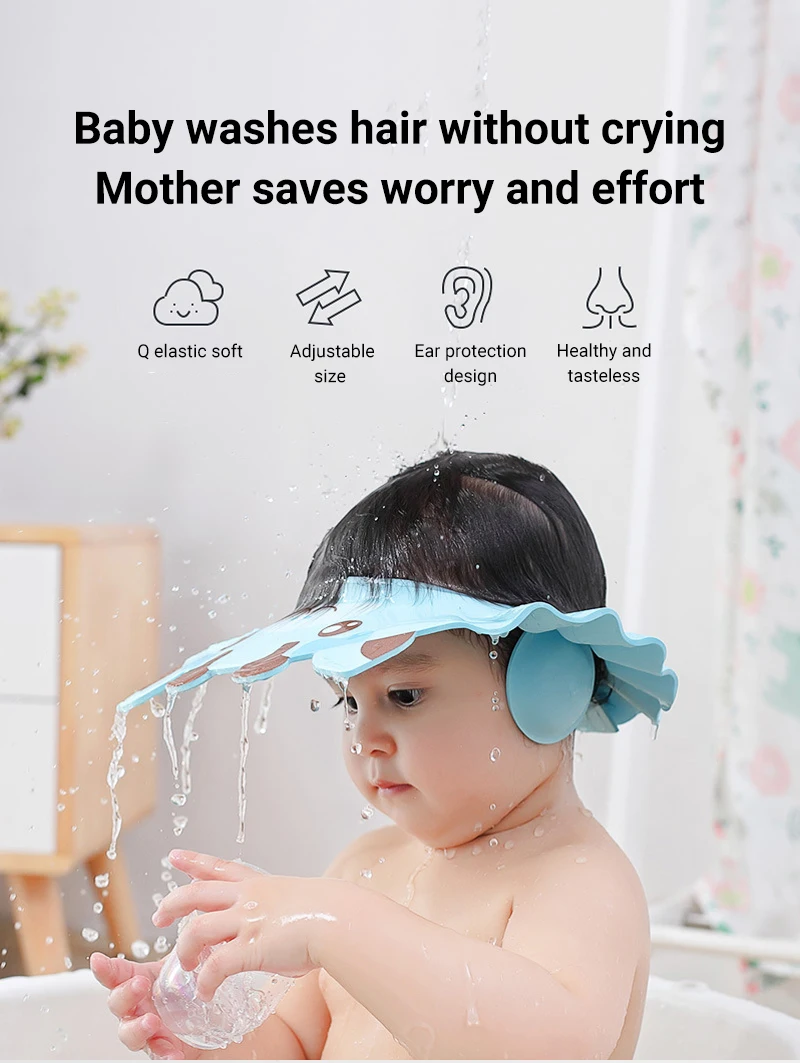 Baby Shampoo Artifact Ear Protection Shampoo Cap Adjustable Children's