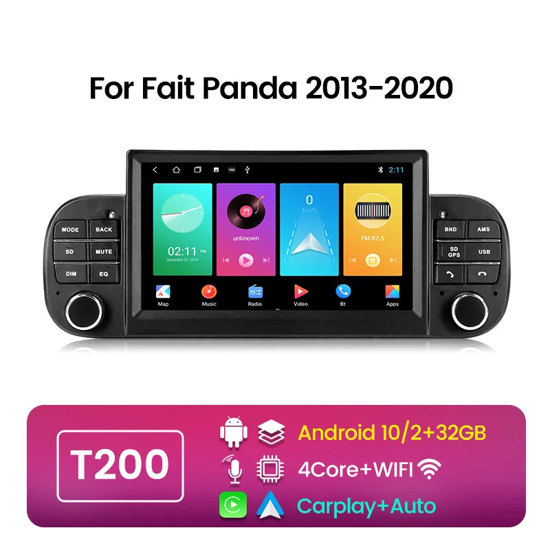 6.5'' Android Car Radio For Fiat Panda 2013-2020 Stereo Car Video  8Core+48EQ+IPS 4G LTE Car Multimedia Player No DVD| Alibaba.com