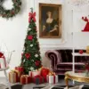 Árbol de Navidad preiluminado verde de 1,8 m