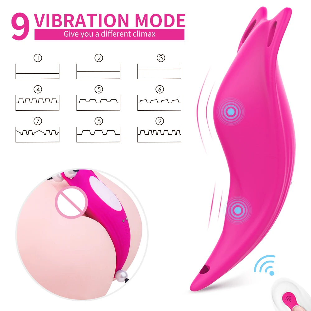S-HANDE Wireless Remote Control Wearable Vibrator Panties for Women Ladyboy Clitoris Stimulation Sex Toys with Sex Underwear