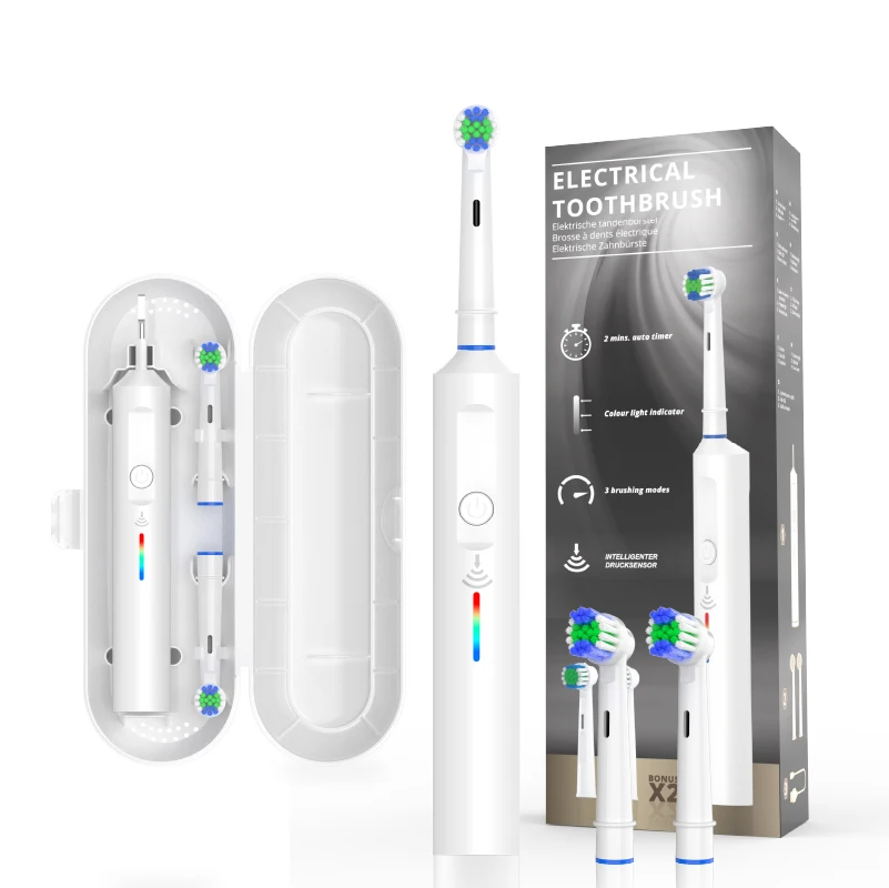 CE Approved IPx7 Oral Health Care Electric Tooth Brush Personalized Rotating Electric Toothbrush With 2pcs Toothbrush Heads