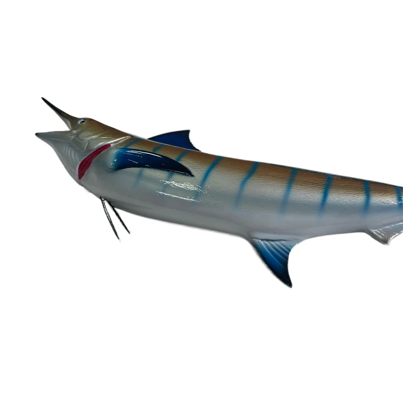 Wall Sculptures mounted fish Wall Mount Trophy Taxidermy Hand Painted Hanging Plaque miniature Blue Marlin Coastal Decor