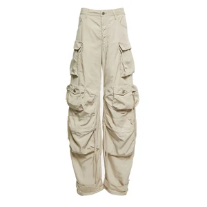 New Women's Purple Cargo Pants Low Waist Denim Cargo Pants Multi Pocket Low Waist Cargo Pants