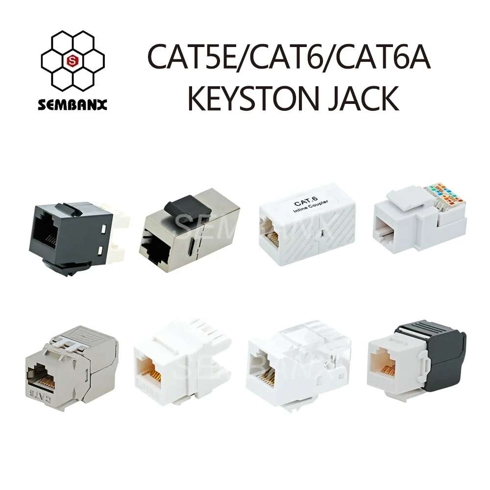 Keystone Jack 90 Degree 180 Degree Cat3 Cat5e Cat6 Cat6a Cat8 Buy