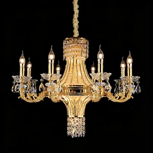 Copper Chandelier Simple Luxury Ceiling Pendant Light Chandelier Gold Crystal Chandelier Pendant Light