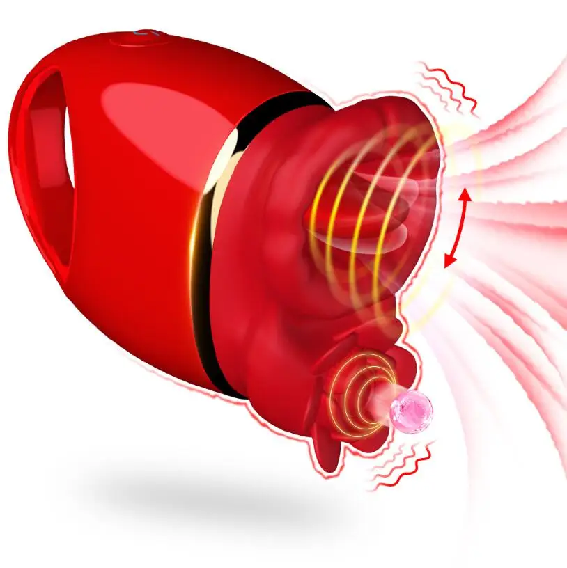 Popular 2IN1 Female Vibrator With 7 Powerful Tapping Modes & Tongue Licking Clitoris Nipples Adult Sex Toys For Woman Sexy Toys%_voghion.com