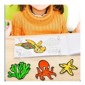 Kid Interactive Early Education Drawing Toys Set for 6 Months Baby Sensory Graffiti Doodle Coloring Book Pen Animal Cognitive