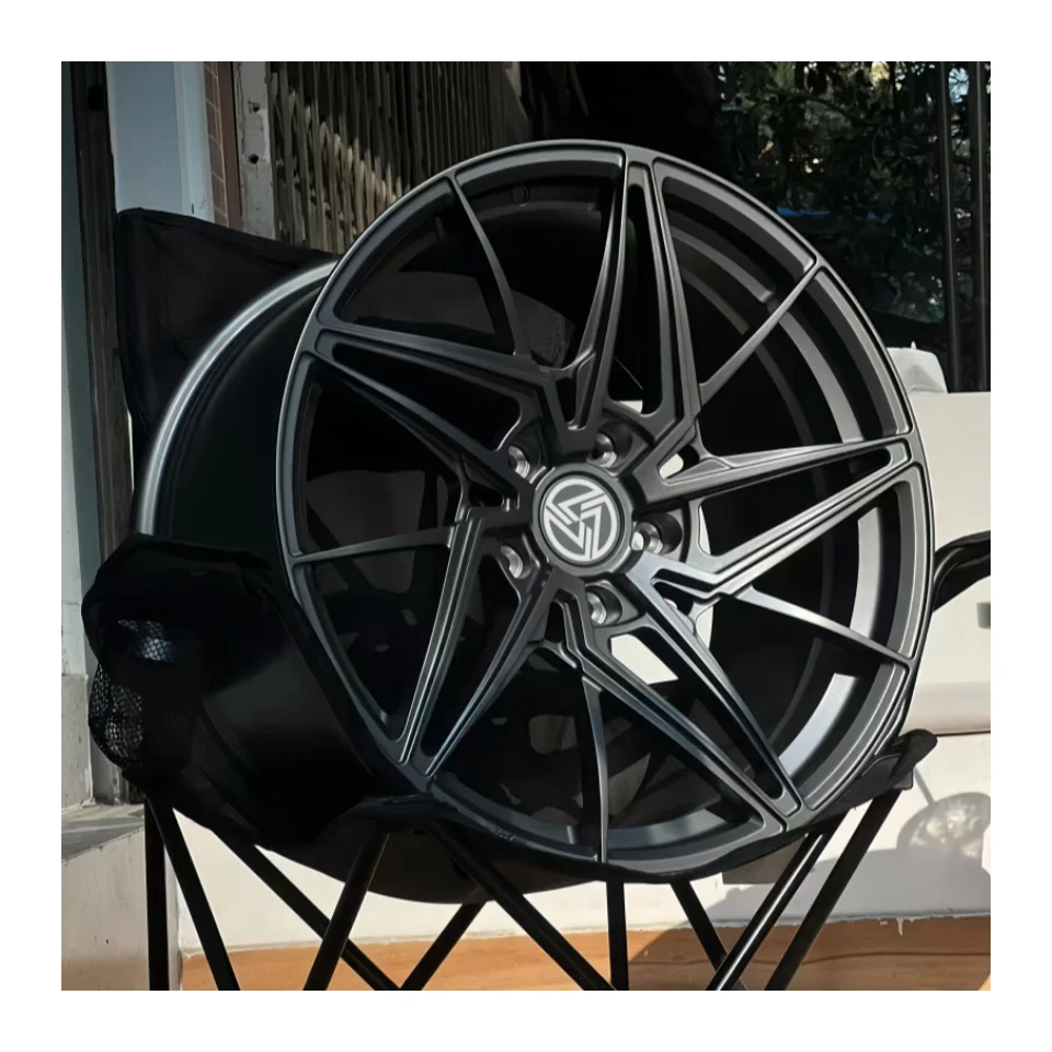 XINLAI Custom Concave Satin Black 5X120 5X114.3 5X112 17 18 19 20 21 22 Inch Forged Wheels for bmw audi Mercedes - Image 1