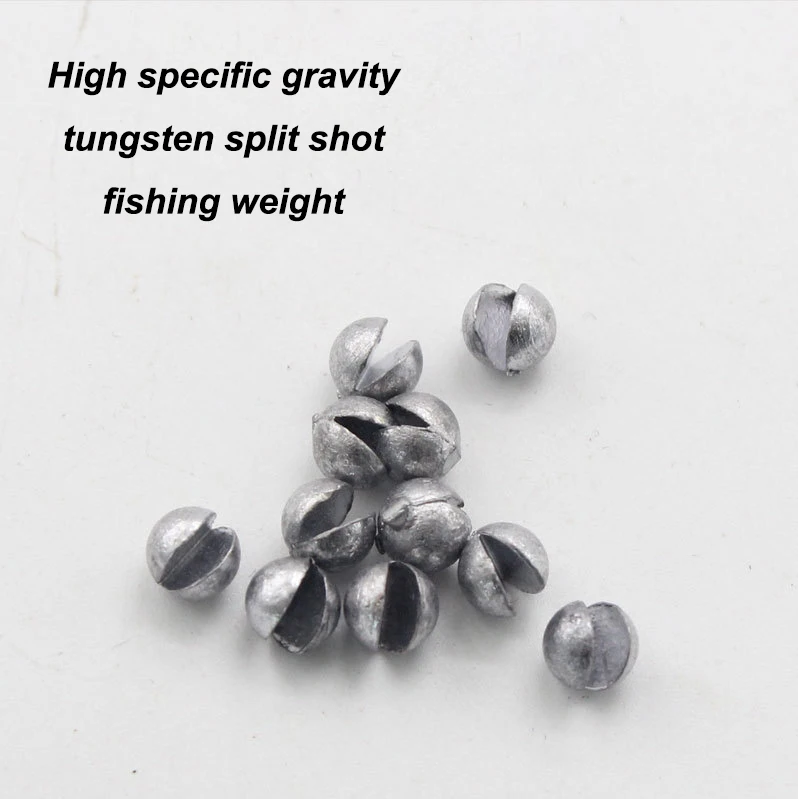 Bulk Round Removable Fishing Weights Split Shot Tungsten Clip on Fishing Weights