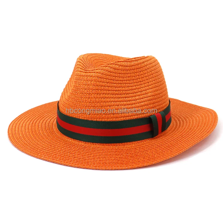 Topi Jerami Pinggiran Lebar Musim Panas 