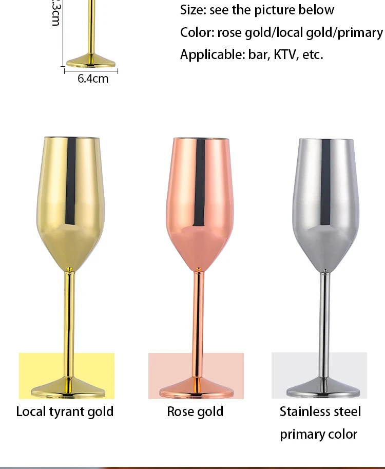 European Luxury Retro Stainless Steel Goblet Gold Champagne Glass Flutes Glasses Buy Champagne