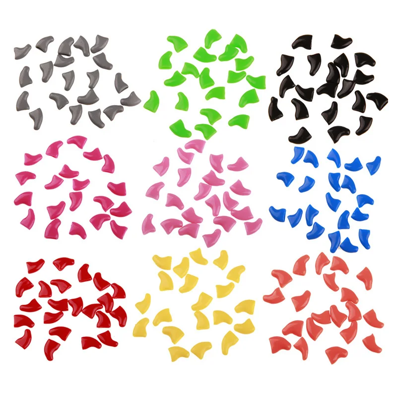New FASHION colorful Cat Nail cover soft cat Claw Soft Paws 20 PCS/lot with free Adhesive Glue Size XS S M LGift for pet