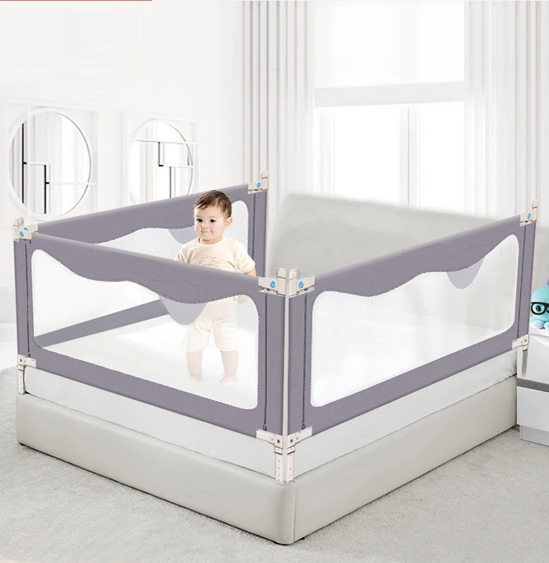Grade Adjustable Delux Cationic Fabric Infant Baby Bedrail Fence