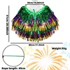 Large-size Gold Green Purple Tinsel Cape
